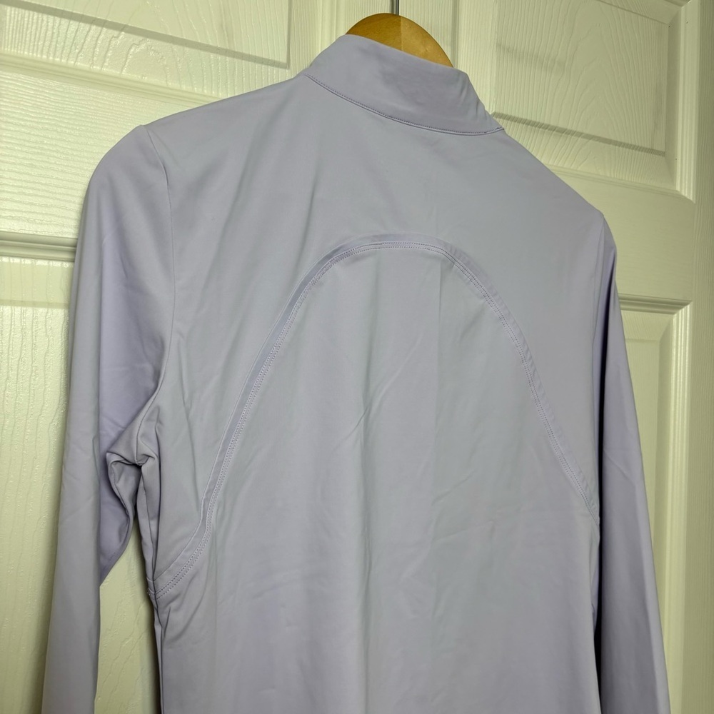 Cegolfs Golf Top Shirt Women Medium Long Sleeve Lilac Quarter Zip Pickleball NEW - Picture 6 of 7